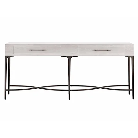 Dahlia Contemporary Two-Tone 2-Drawer Console Table