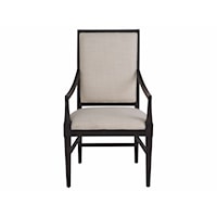 Contemporary Arm Chair with Upholstered Seat