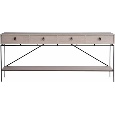 Contemporary 4-Drawer Rectangular Console Table
