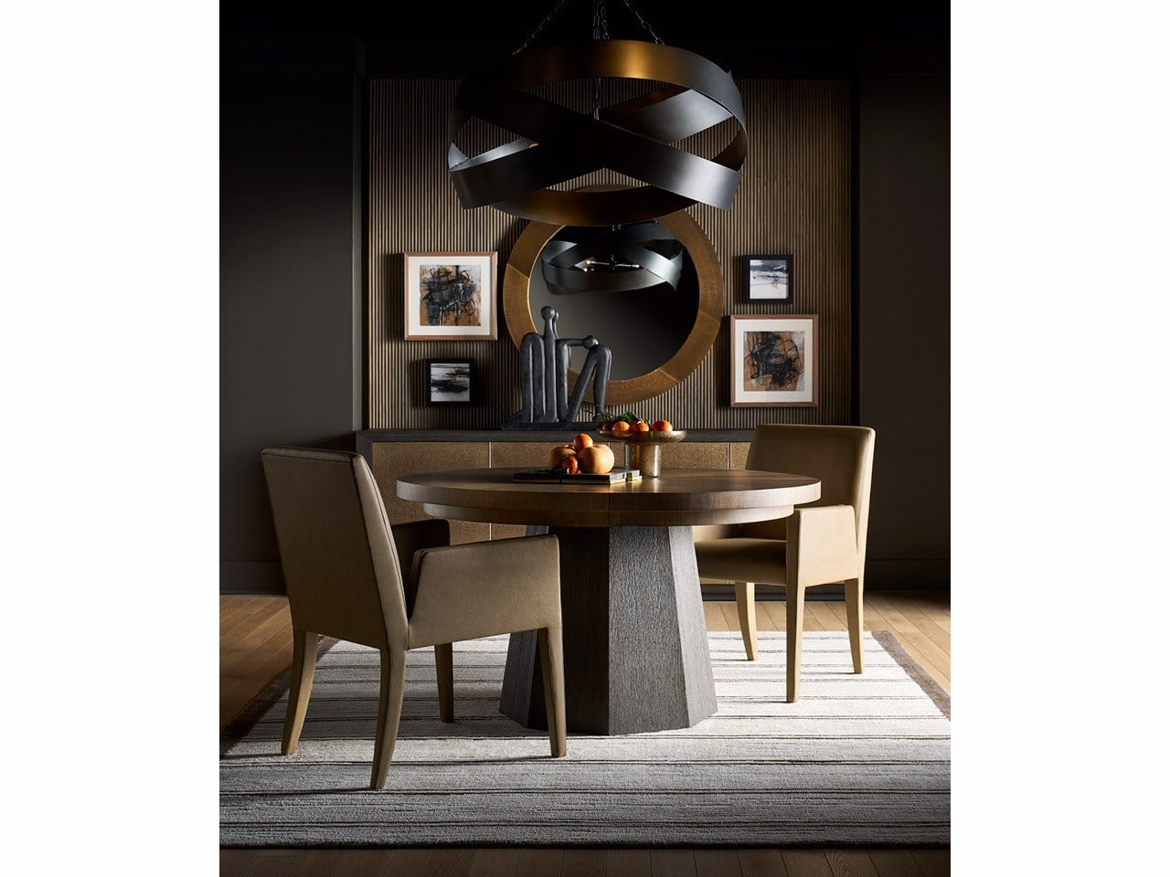 O'Connor Designs Modern- Mist & Veil 54" Round Extension Dining Table w/18" Leaf