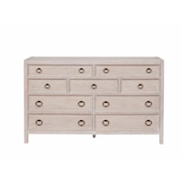 Relaxed Vintage Dresser with Nine Drawers
