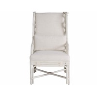 Contemporary Coastal Upholstered Arm Chair