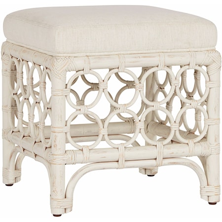 Coastal Accent Bench with Upholstered Seat