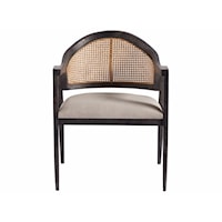 Contemporary Accent Chair with Woven Back