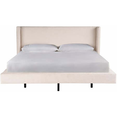 Upholstered King Panel Bed