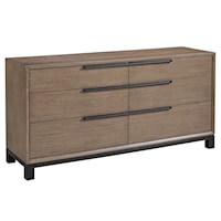 Contemporary Algiers 6-Drawer Double Dresser with Soft Close Drawers