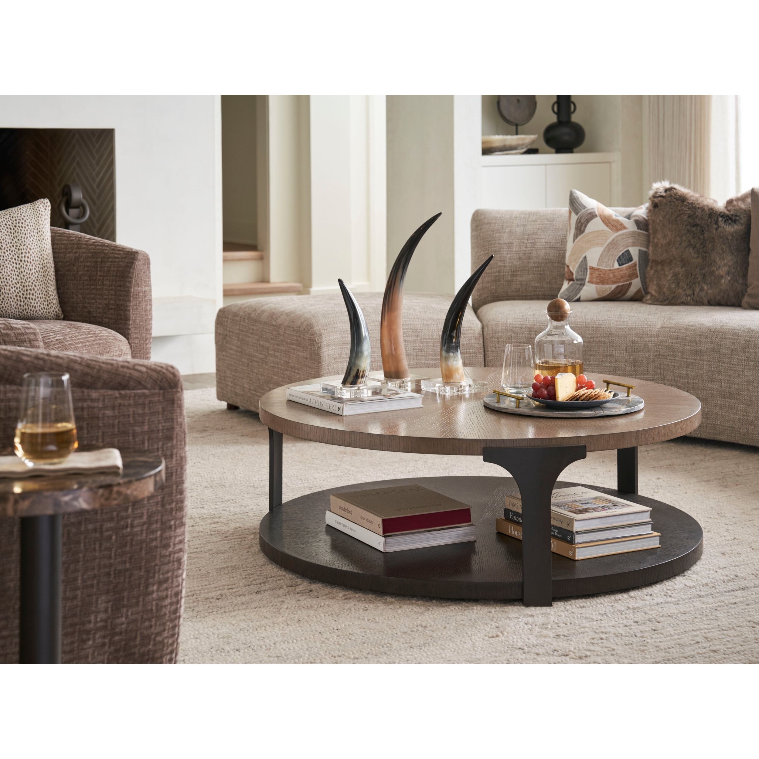 Lexington Zanzibar 600498946 Contemporary Kenya Round Cocktail Table ...