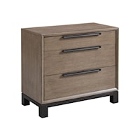 Contemporary Rutledge 3-Drawer Nightstand with Soft Close Drawers