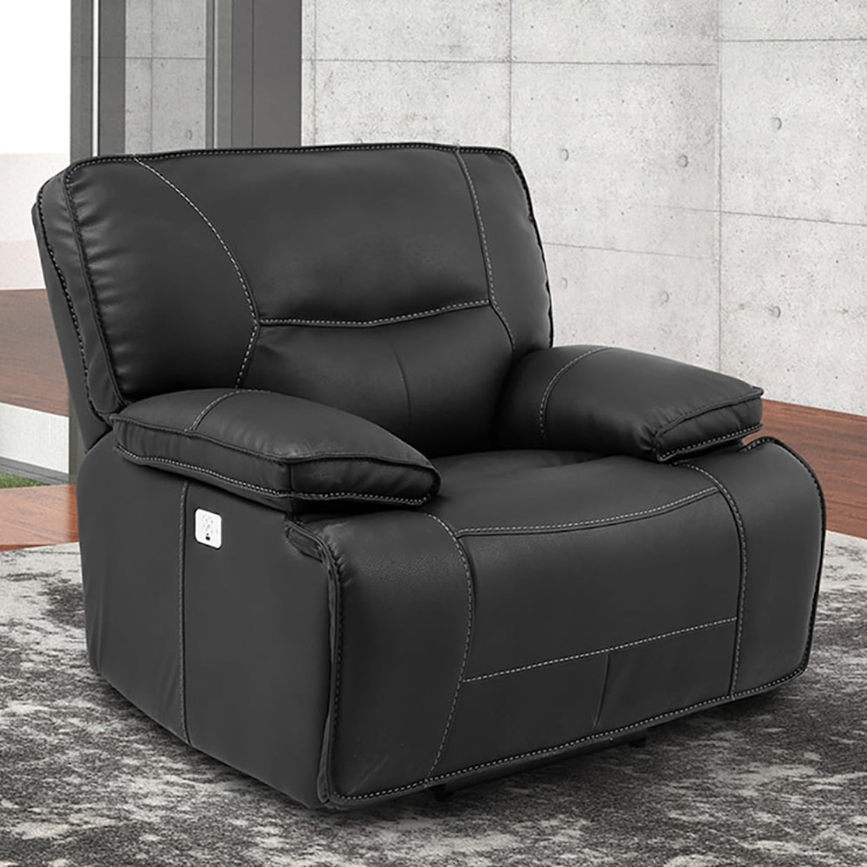 Carolina Living Spartacus Power Recliner with USB and Power Headrest
