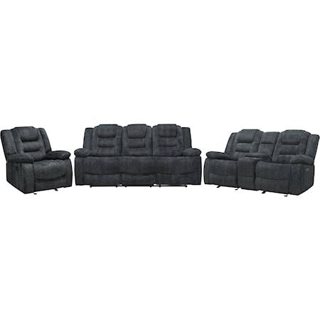 3-Piece Glider Reclining Living Room Set