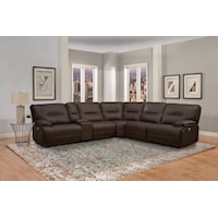 Power Reclining Sectional with Power Headrests and USB Ports