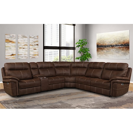 Dark Kahlua Power Console Loveseat