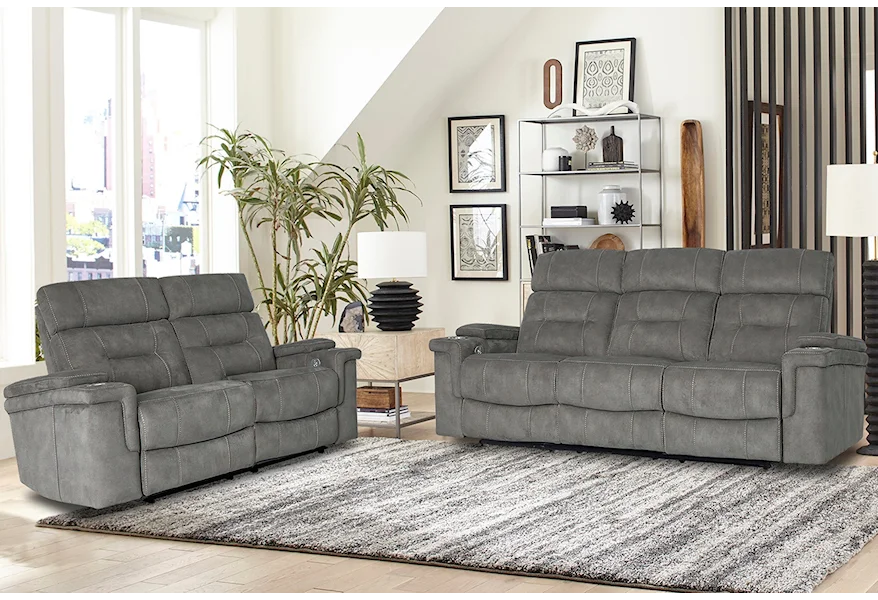 Diesel Power Sofa and Loveseat Set by Paramount Living at Reeds Furniture