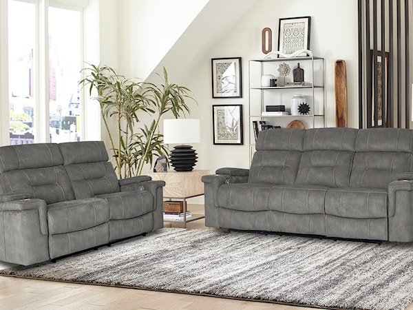 Power Sofa and Loveseat Set