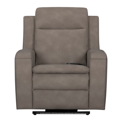Contemporary Rocking Power Recliner with Heat and Massage
