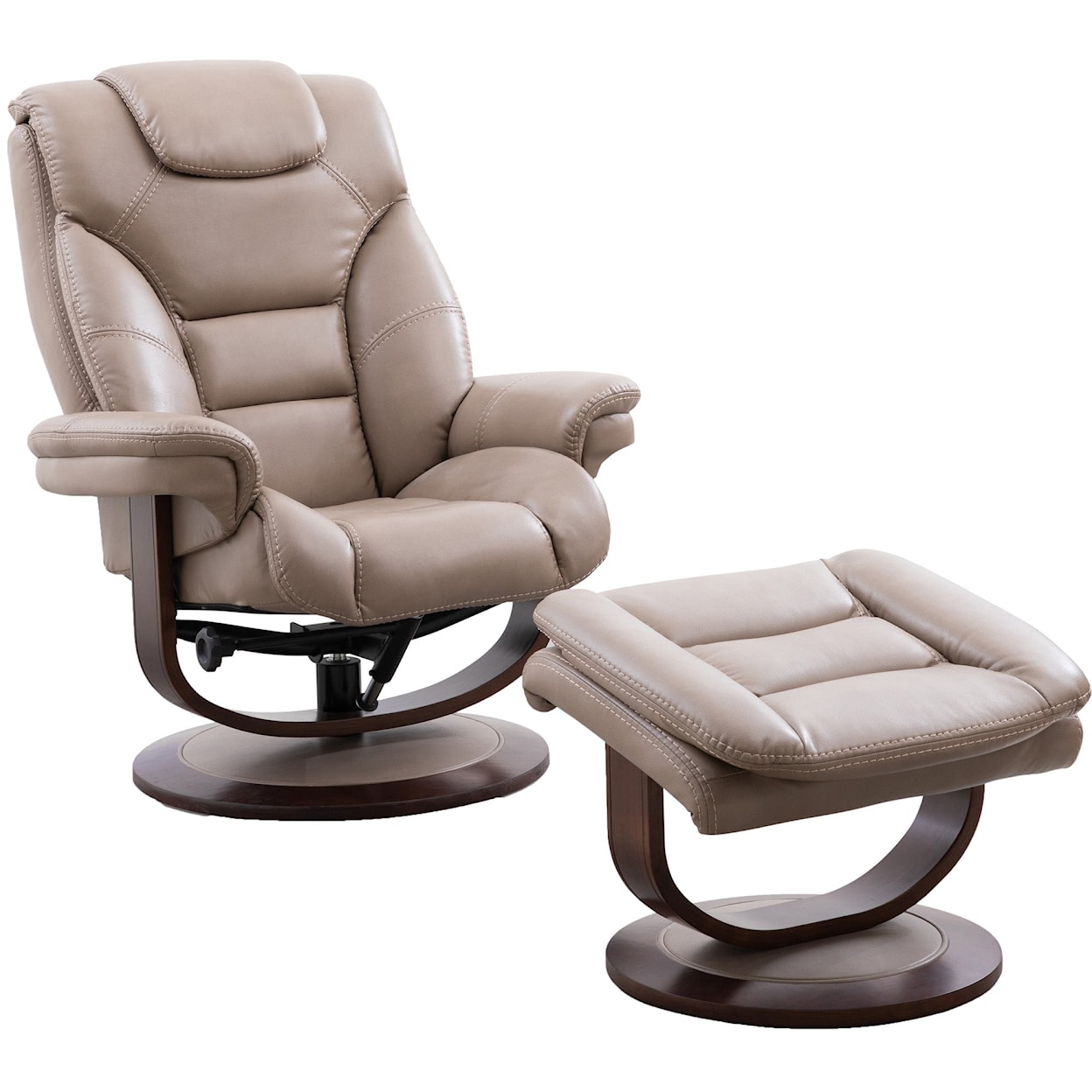 Paramount Living Monarch Manual Reclining Swivel Chair and Ottoman
