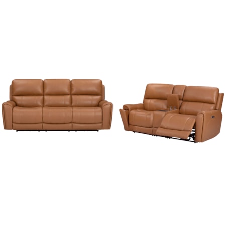2-pc. Power Reclining Sofa & Loveseat Set
