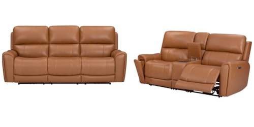 Casual 2-pc. Power Reclining Sofa & Loveseat Set with Console