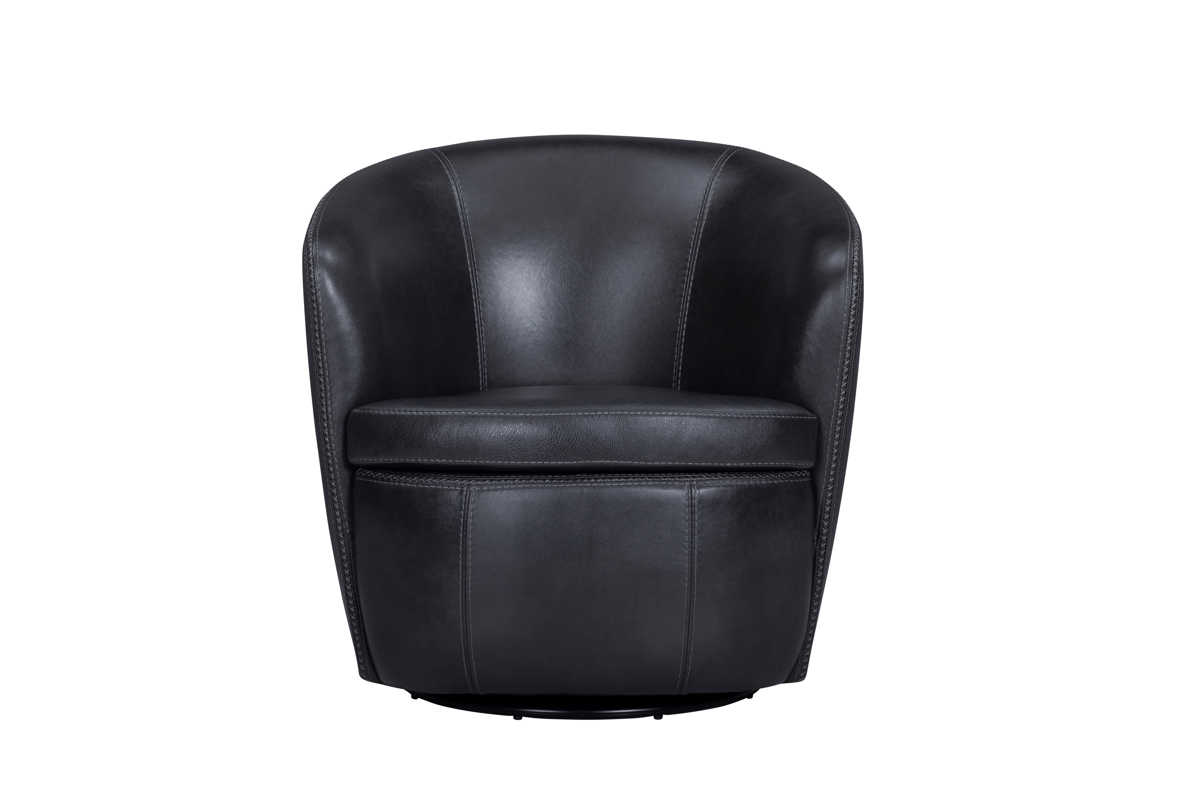 Parker Living Barolo Leather Swivel Barrel Chair