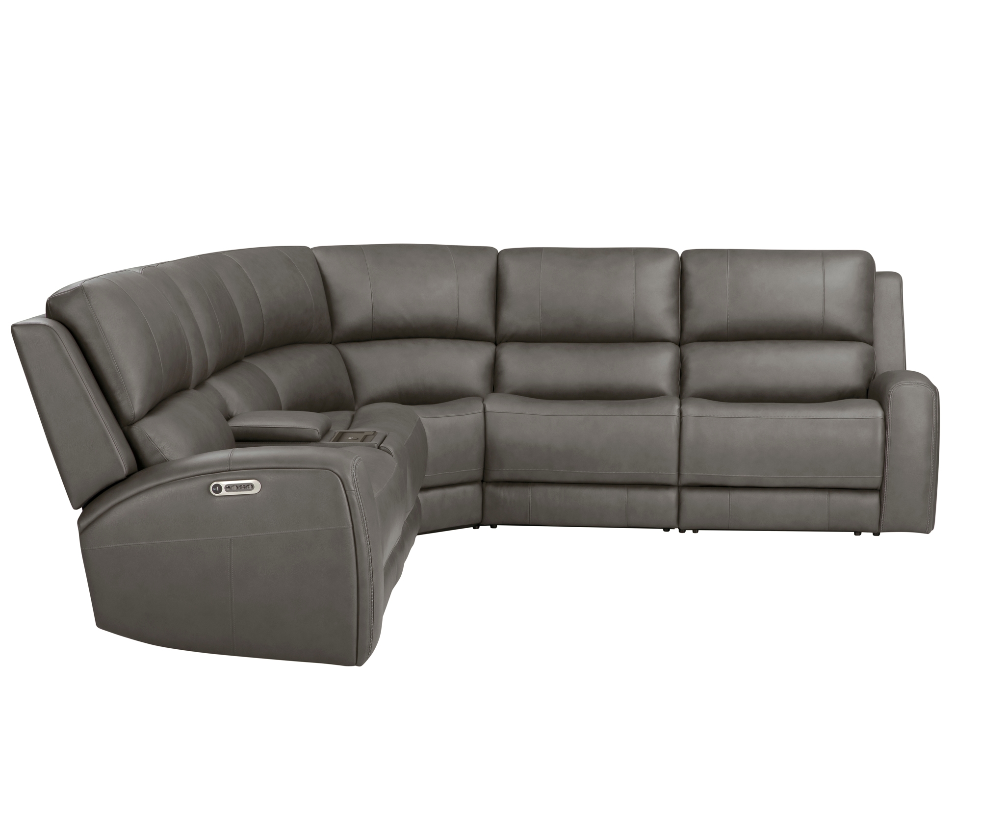 6-pc. Leather Power Reclining Sectional