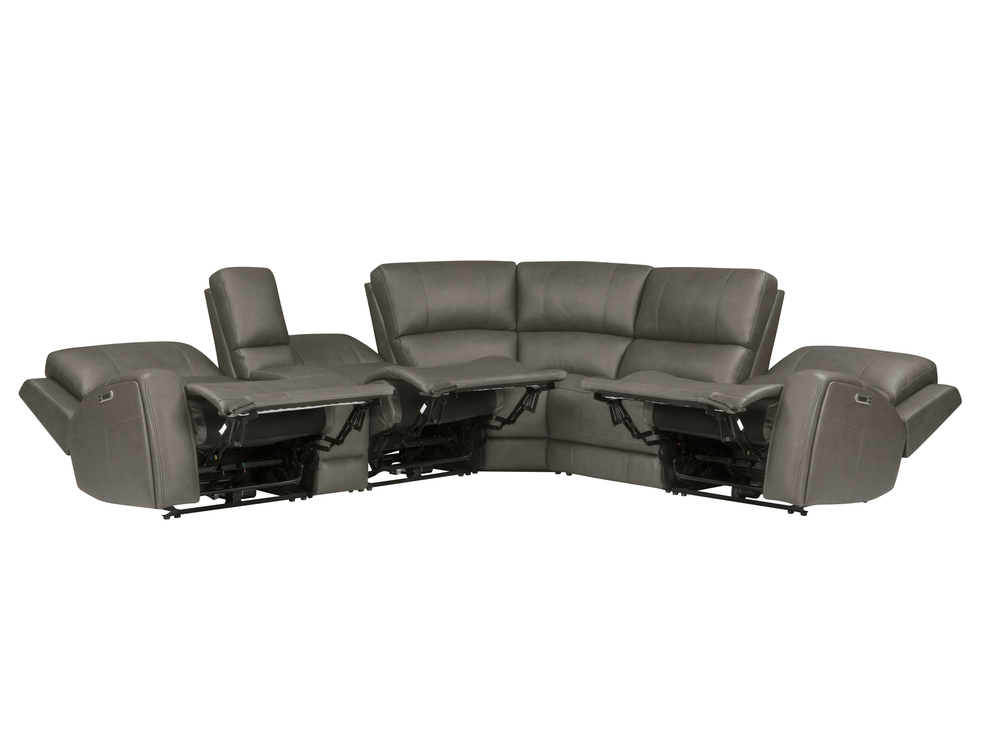6-pc. Leather Power Reclining Sectional
