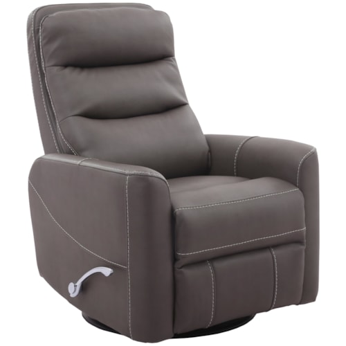 Contemporary Swivel Glider Recliner with Articulating Headrest