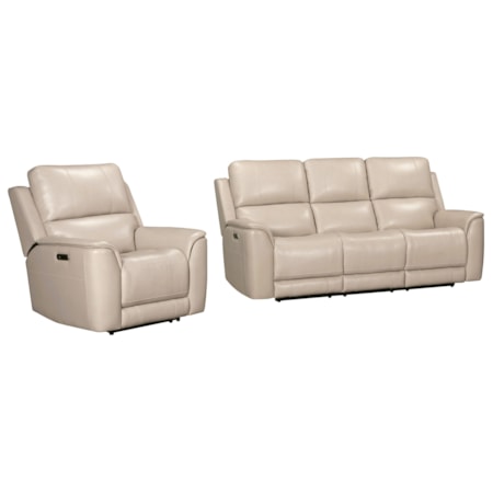 2-pc. Leather Pwr. Reclining Living Room Set