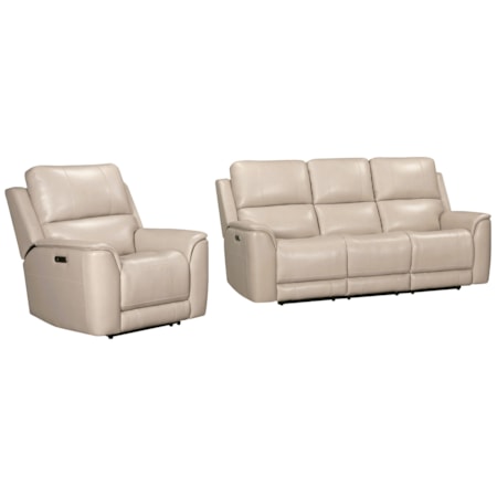 2-pc. Leather Pwr. Reclining Living Room Set