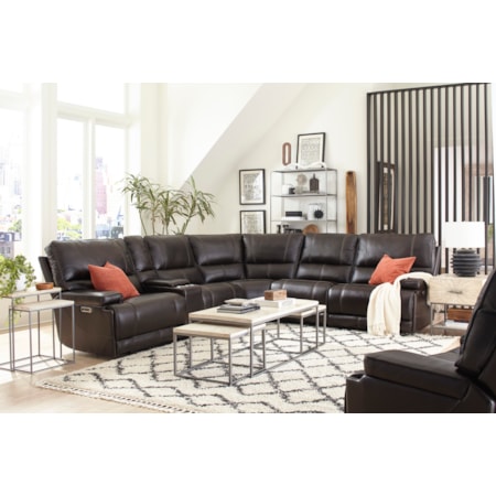 Power Reclining Cordless Sectional