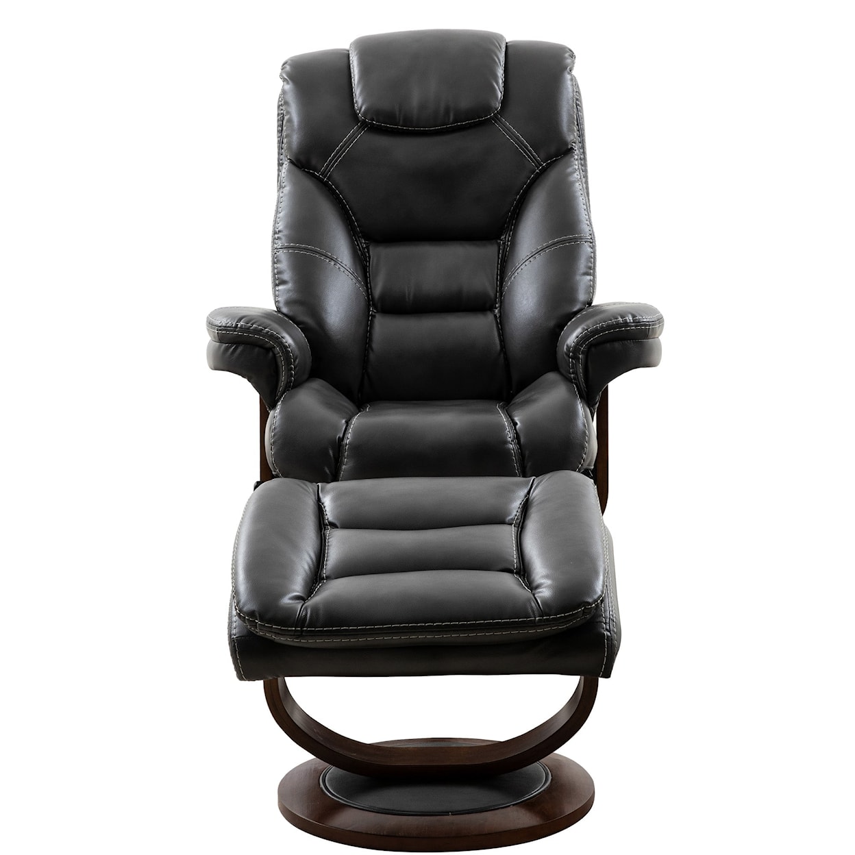 Paramount Living Monarch Manual Reclining Swivel Chair and Ottoman