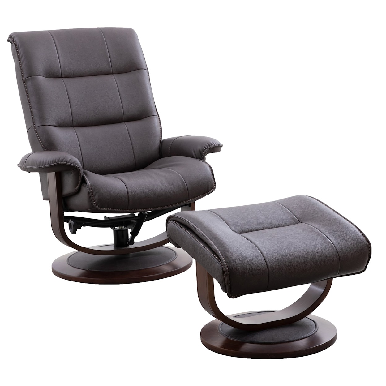 PH Knight Manual Reclining Swivel Chair and Ottoman