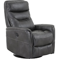 Contemporary Swivel Glider Power Recliner with Padded Arms