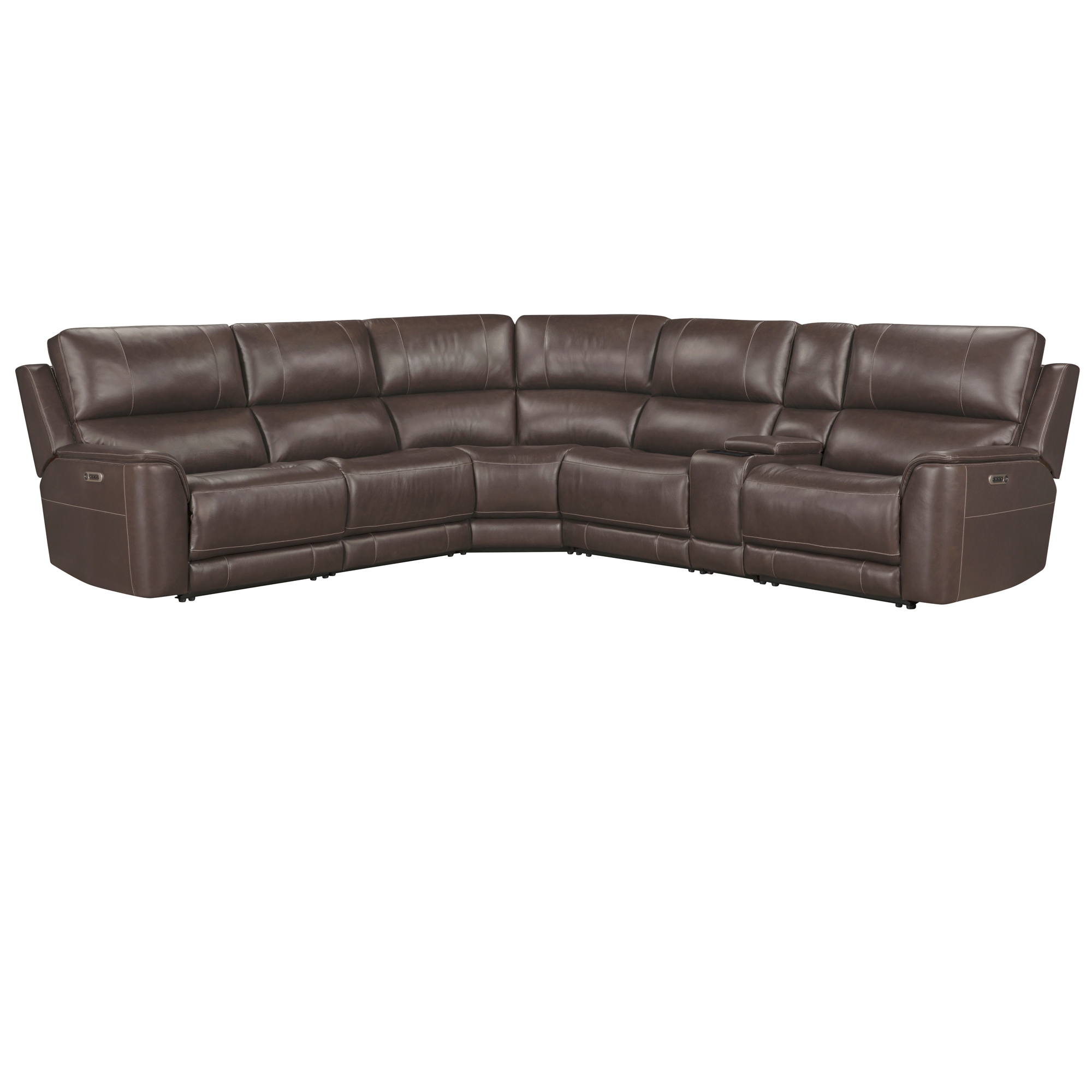 6-pc. Leather Power Reclining Sectional