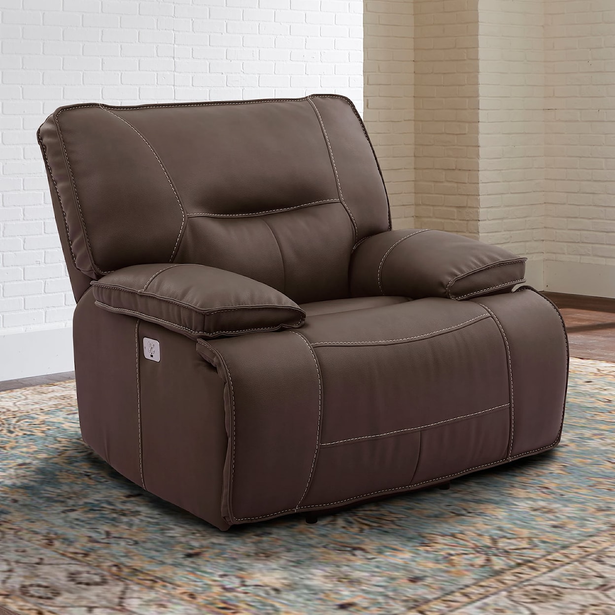 Carolina Living Spartacus Power Recliner with USB and Power Headrest