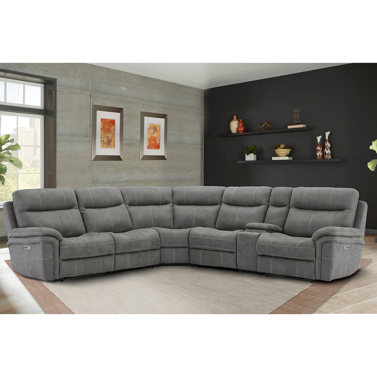 Paramount Living Mason Dual Recliner Power Sofa