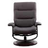 PH Knight Manual Reclining Swivel Chair and Ottoman