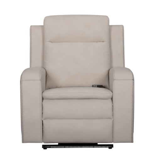 Contemporary Rocking Power Recliner with Heat and Massage