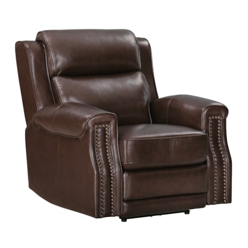 Transitional Power Recliner with Power Headrest