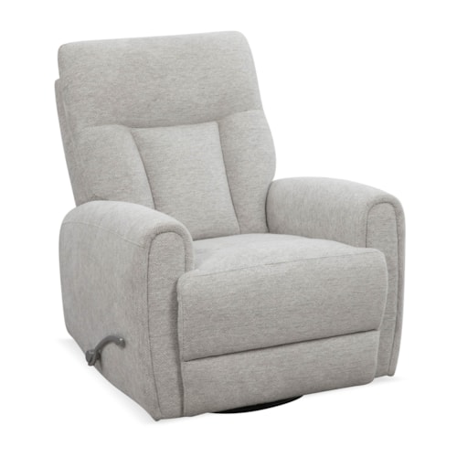 Casual 360-Degree Swivel Gliding Recliner with Rolled Arms