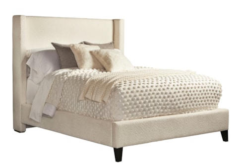 Transitional Upholstered Queen Bed