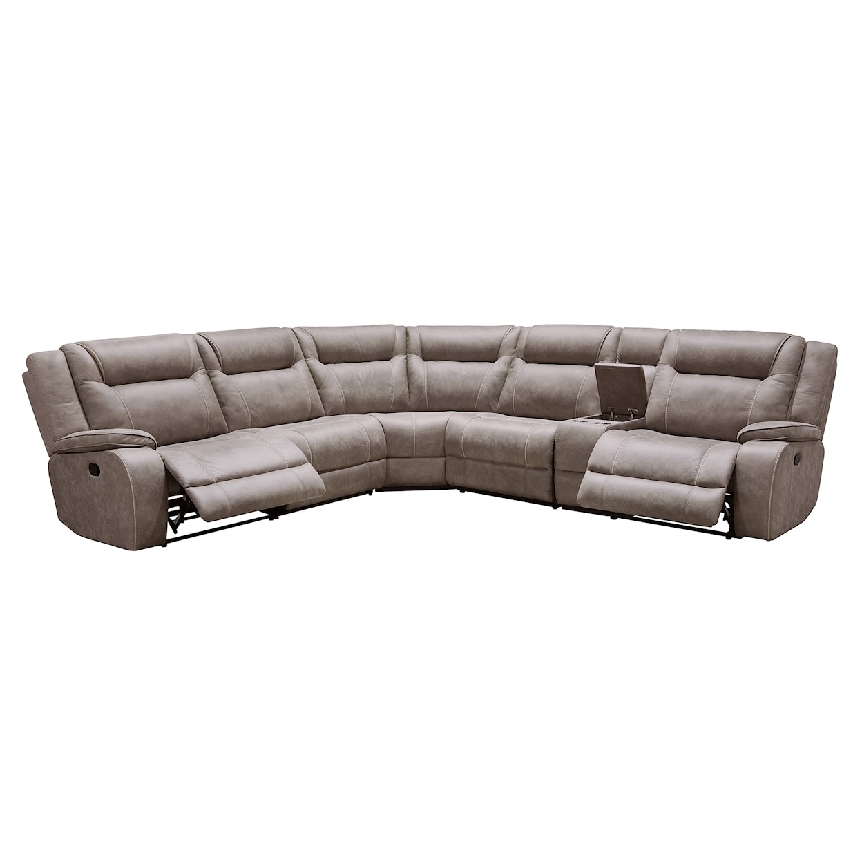 Paramount Living Blake Manual Reclining Sectional Sofa and Console