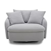 Carolina Living Boomer - Dove Grey Swivel Accent Chair