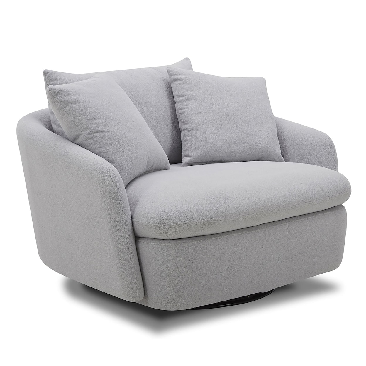 Carolina Living Boomer - Dove Grey Swivel Accent Chair