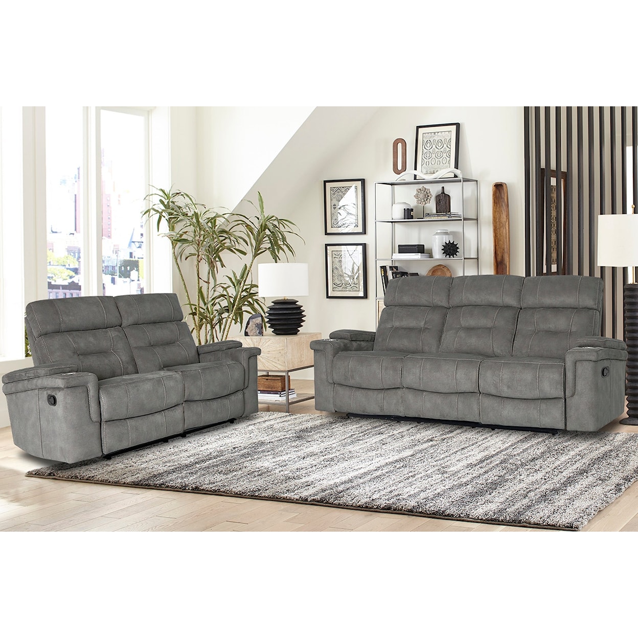 Paramount Living Diesel Sofa and Loveseat Set