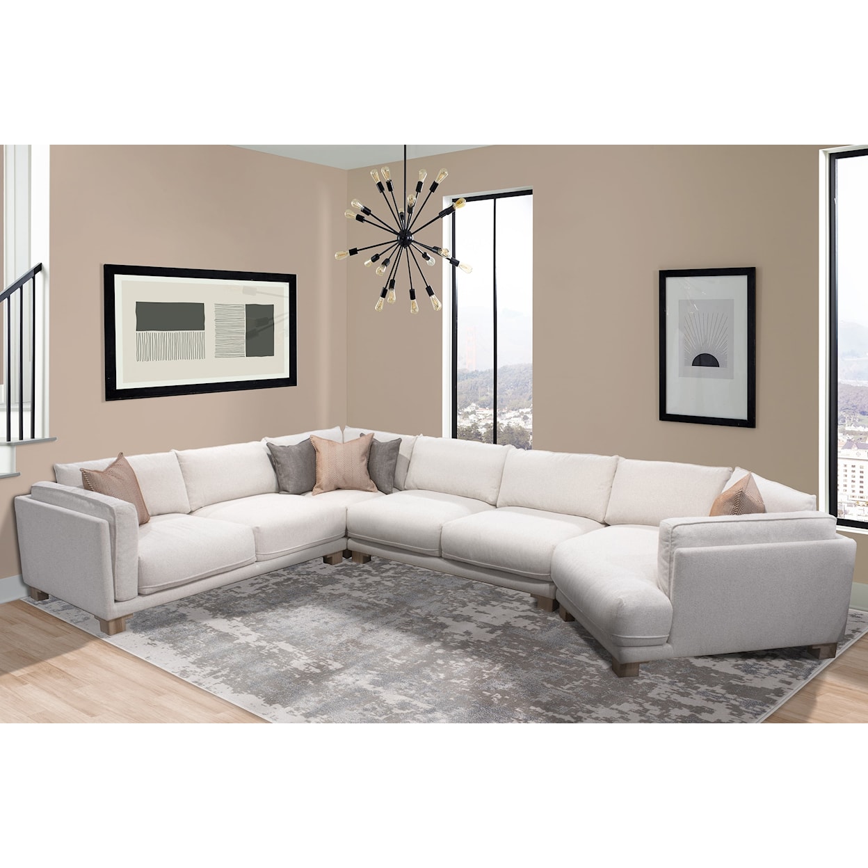 Parker Living Escape 4-Piece Sectional Sofa