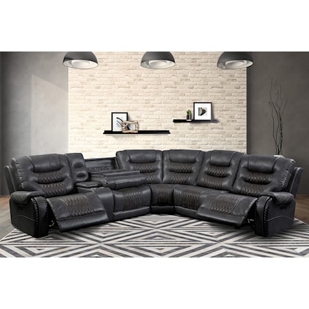 6 Piece Modular Power Sectional