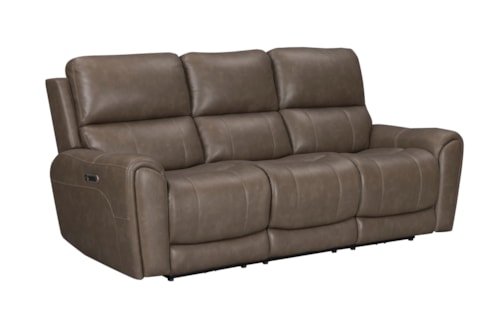 Contemporary Power Reclining Sofa with Drop-Down Table
