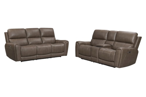 Casual 2-pc. Power Reclining Sofa & Loveseat Set with Console