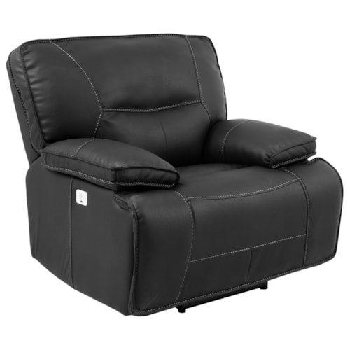 Casual Wall Hugger Power Recliner with Power Headrest