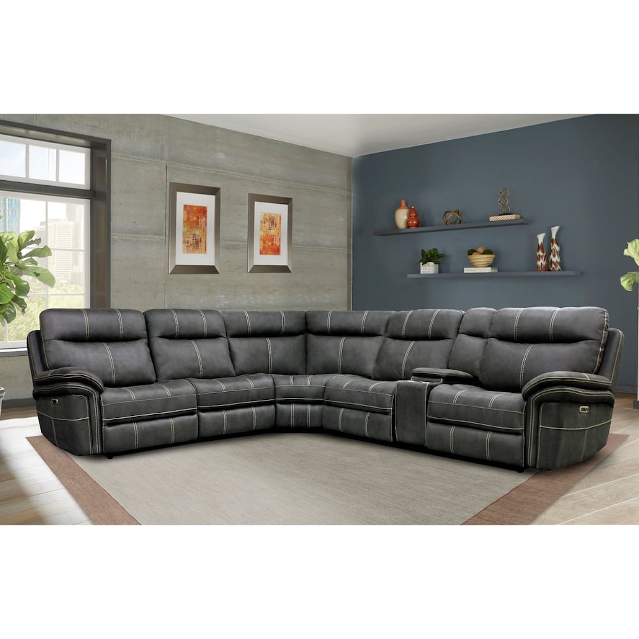 Paramount Living Mason Dual Recliner Power Sofa